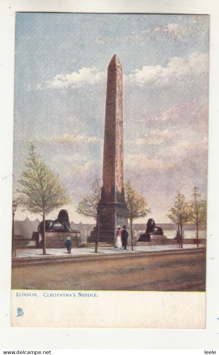 BW77. Vintage Tucks Postcard. Cleopatra's Needle. Embankment. London - River Thames