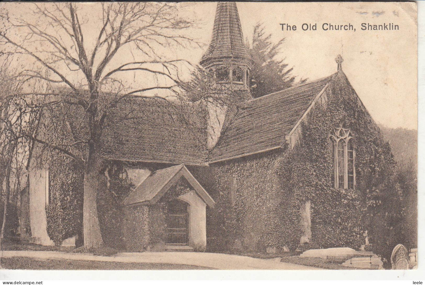 BW73. Vintage Postcard.  The Old  Church, Shanklin. Isle Of Wight - Shanklin