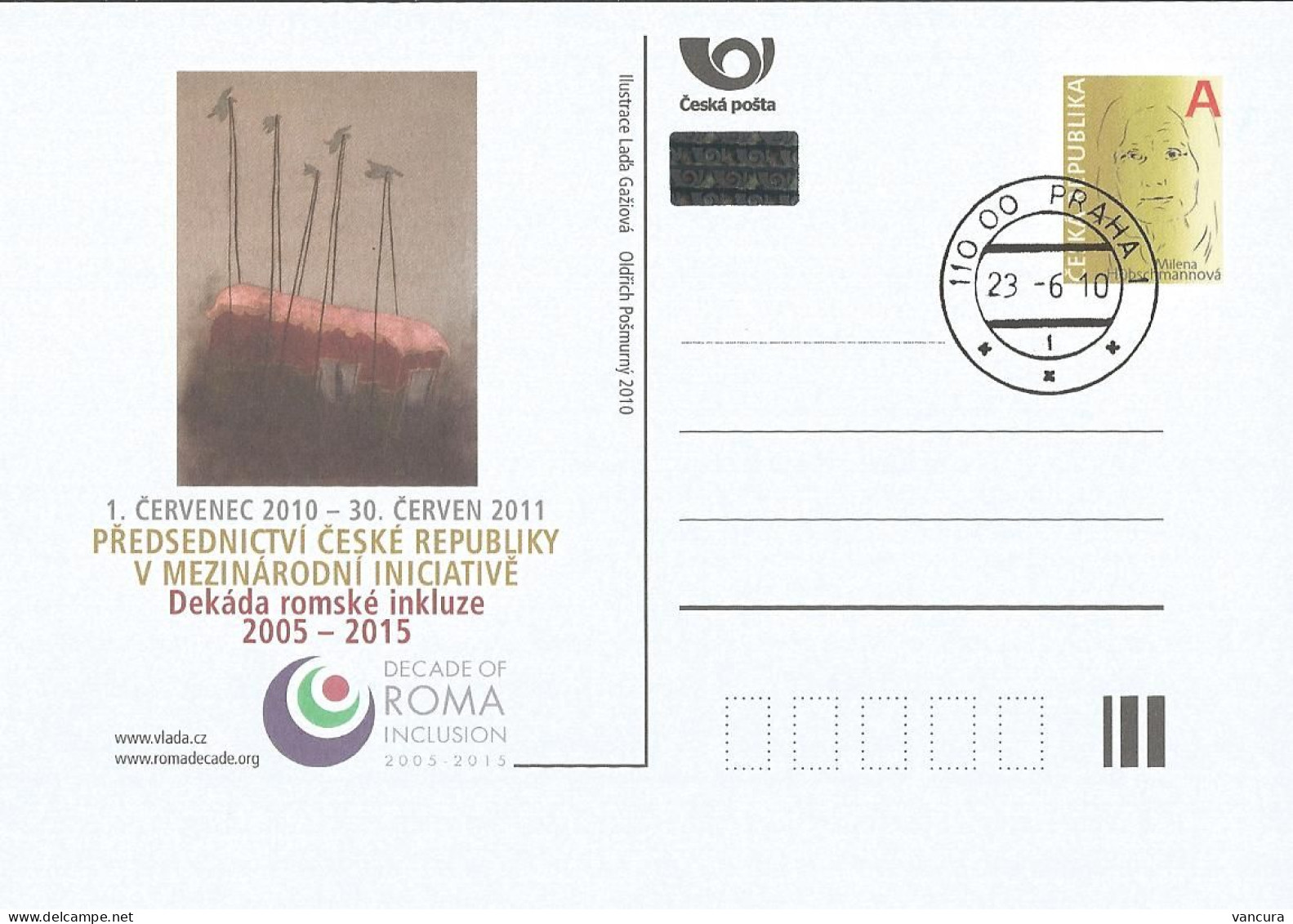 CDV 128 Czech Republic Decade Of Roma Inclusion 2010 - Cartes Postales