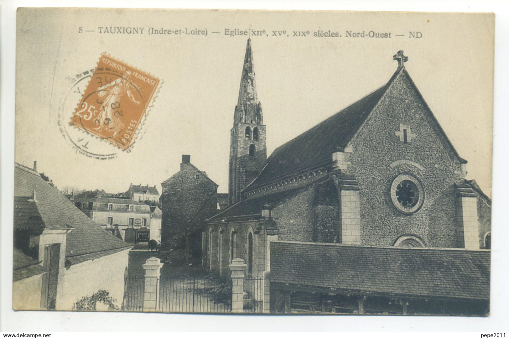 CPA (37 Indre Et Loire) - TAUXIGNY - Eglise - Côté Nord Ouest - Montbazon