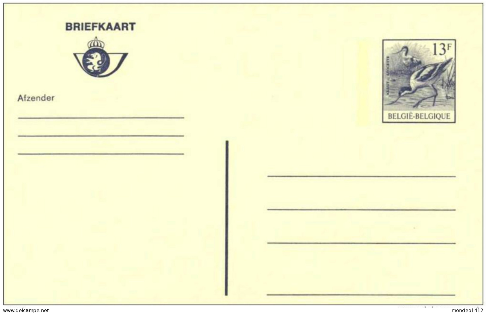 1986 - Briefkaart / Carte Entier Postal - N - Buzin Kluut - Ongebruikt - Postkarten 1951-..