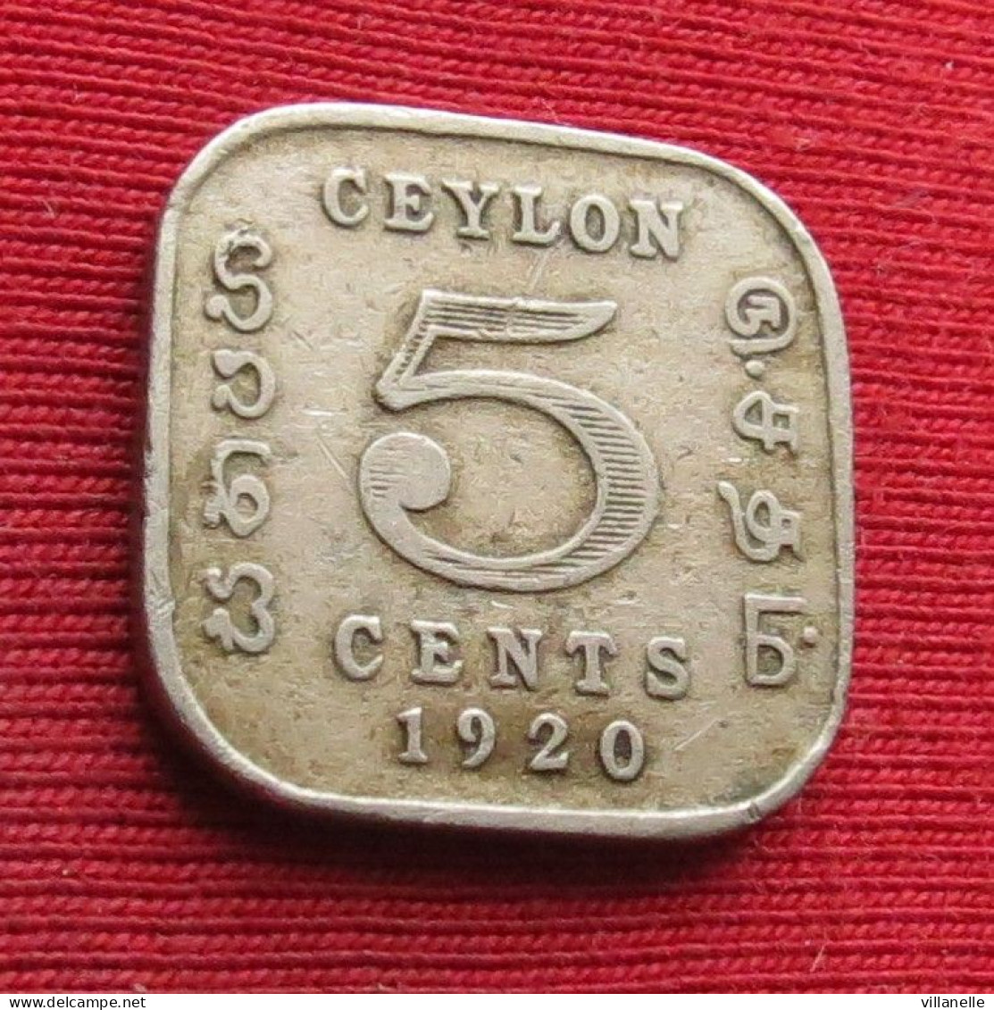 Sri Lanka Ceylon 5 Cents 1920  Wºº - Sri Lanka