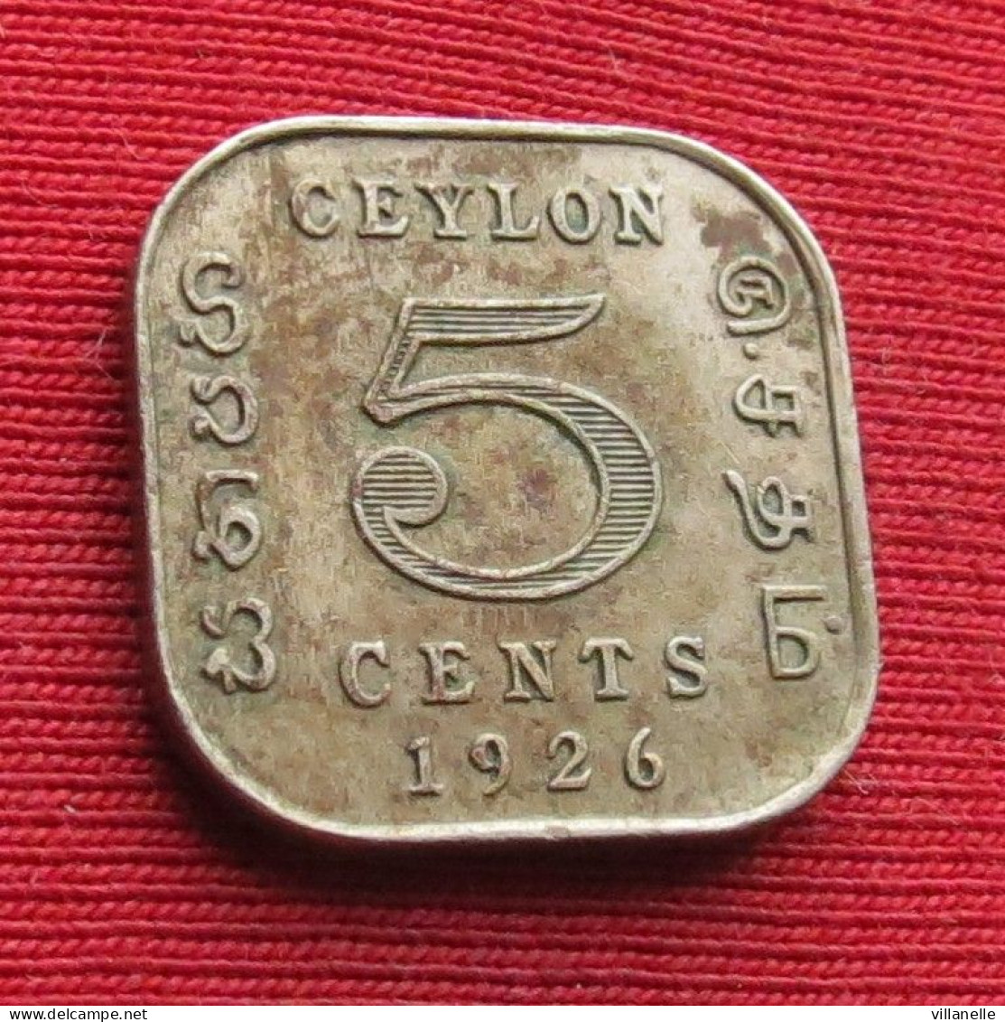 Sri Lanka Ceylon 5 Cents 1926  Wºº - Sri Lanka (Ceylon)