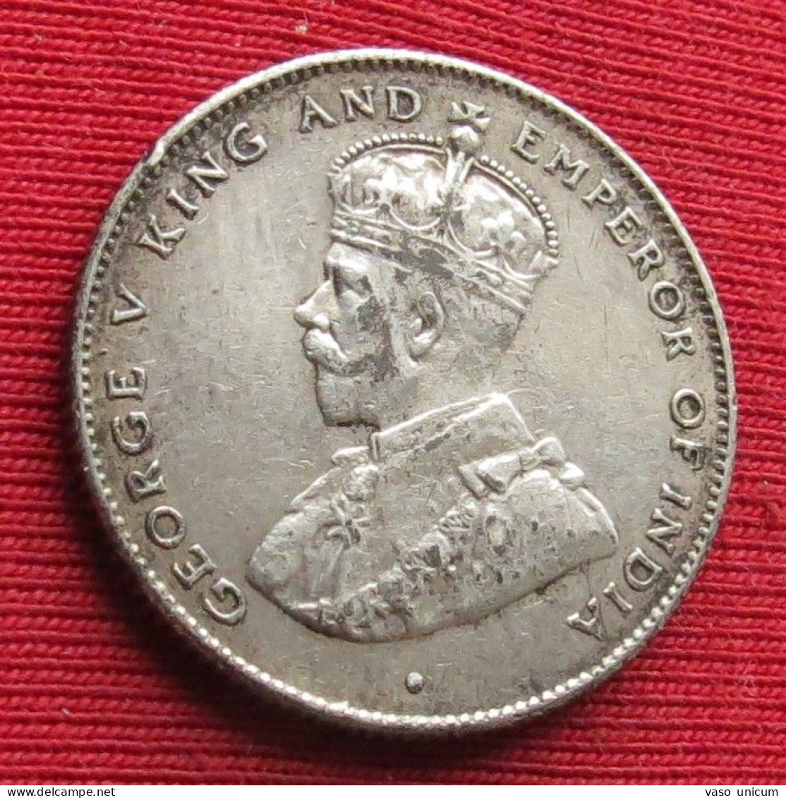 Sri Lanka Ceylon 50 Cents 1921 - Sri Lanka (Ceylon)