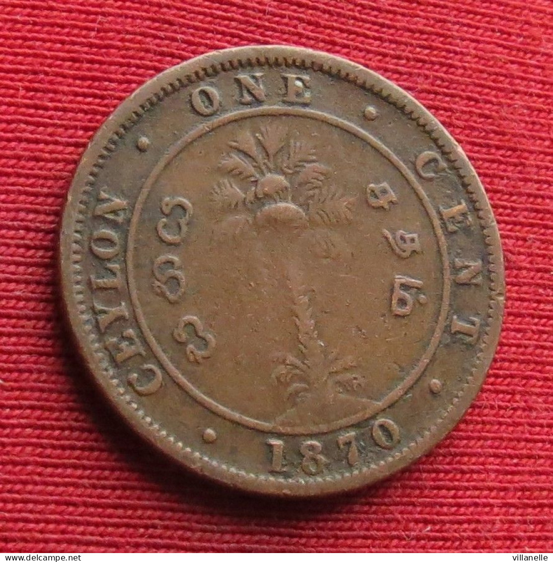 Sri Lanka Ceylon 1 Cent  1870  Wºº - Sri Lanka (Ceylon)