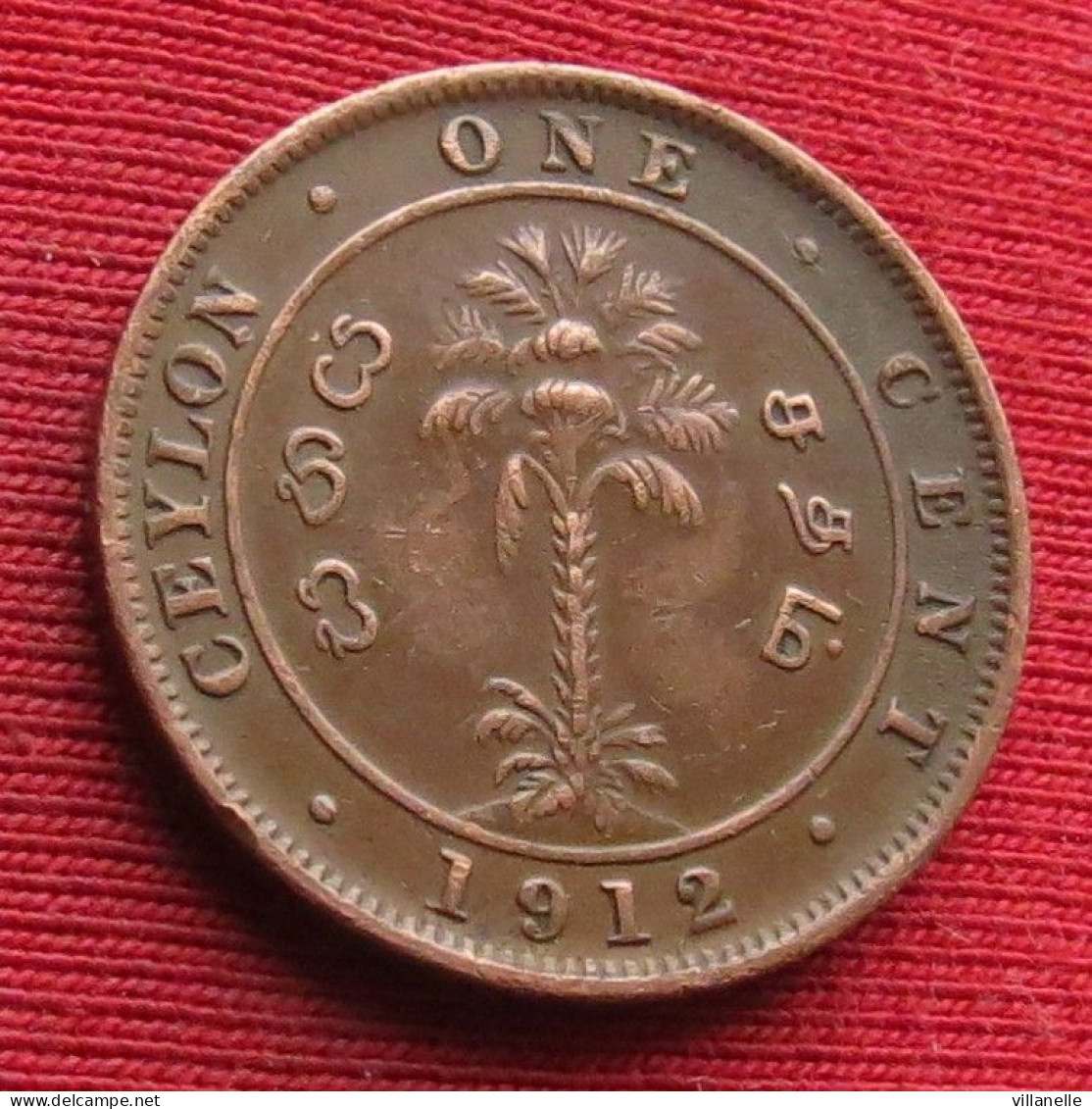 Sri Lanka Ceylon 1 Cent  1912  Wºº - Sri Lanka