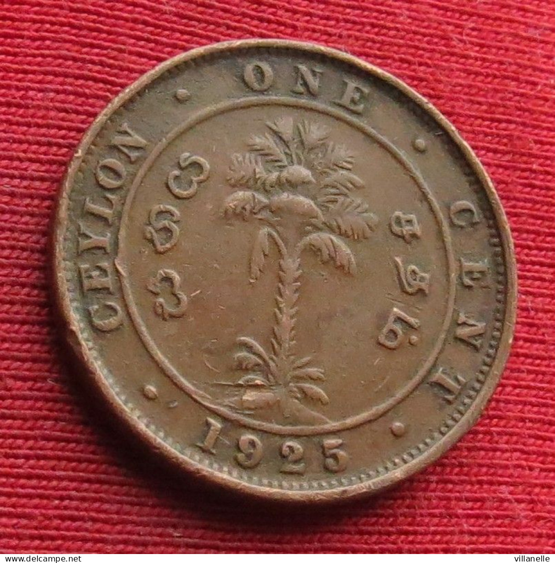 Sri Lanka Ceylon 1 Cent  1925  Wºº - Sri Lanka