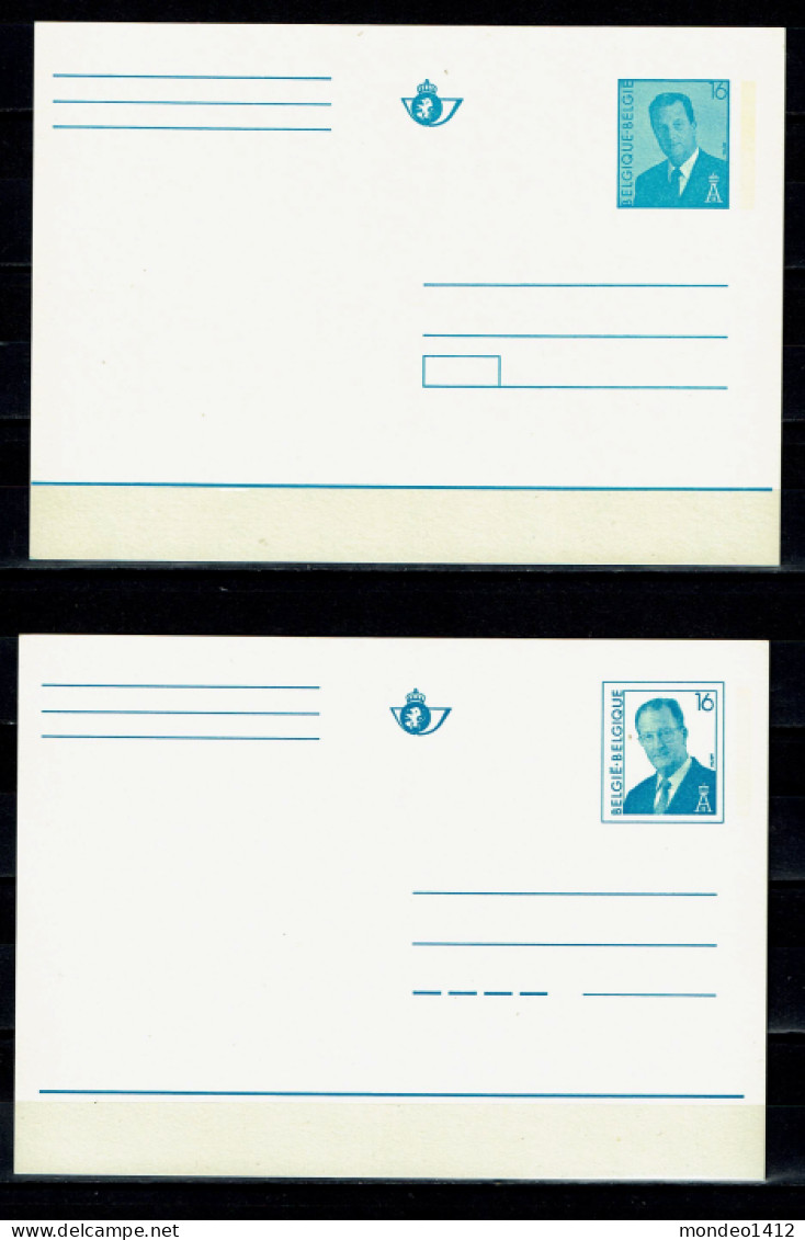 1996 - Briefkaarten / Cartes Entier Postaux - Albert II - Zonder Bril 1994 / Met Bril 1996 - ** Ongebruikt - Cartes Postales 1951-..