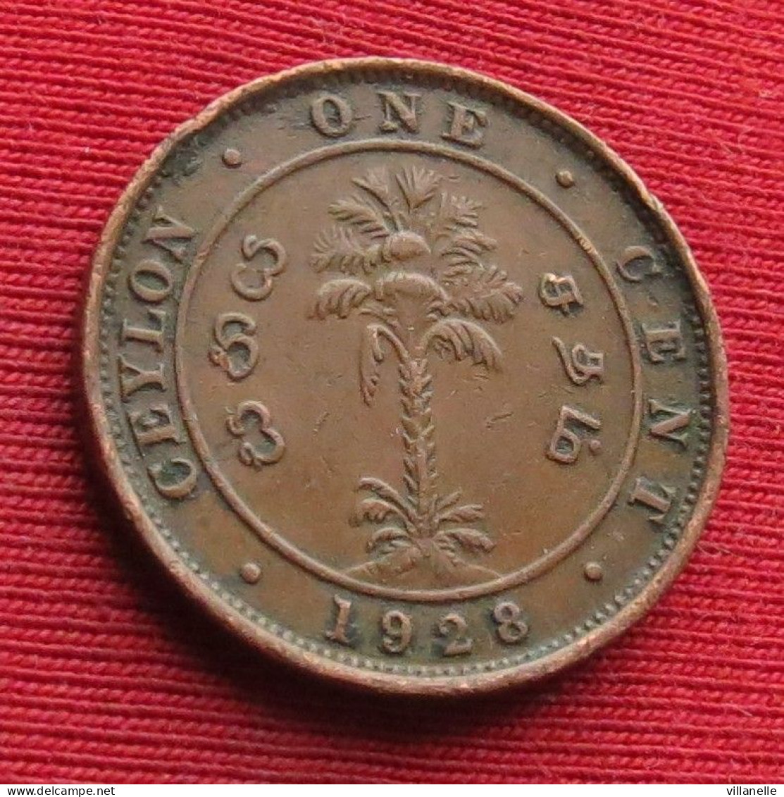 Sri Lanka Ceylon 1 Cent  1928  Wºº - Sri Lanka (Ceylon)