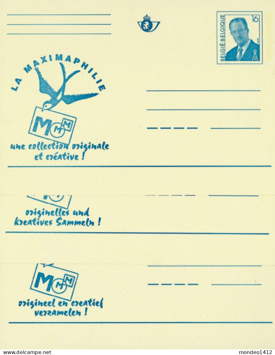 1996 - Briefkaarten / Cartes Entier Postaux : Maximafilie, La Maximaphile - 3 Langues, 3 Talen - ** Ongebruikt - Postkarten 1951-..