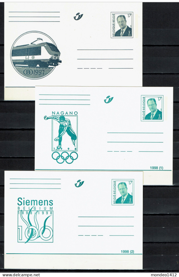 1998 - Briefkaarten / Cartes Entier Postaux - Treinlocomotief Train, Nagano Winterspelen '98, Siemens - Ongebruikt - Tarjetas 1951-..