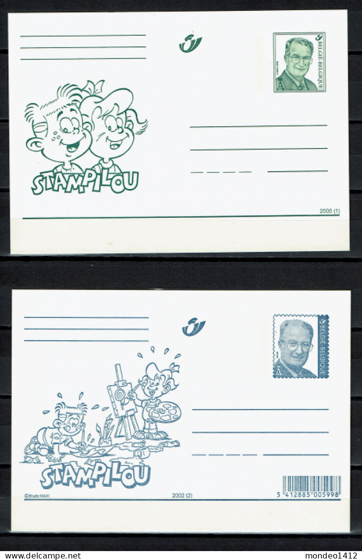 2002 - Briefkaarten / Cartes Entier Postaux - Stampilou 2000(1) - 2002(2) - ** Ongebruikt - Postkarten 1951-..