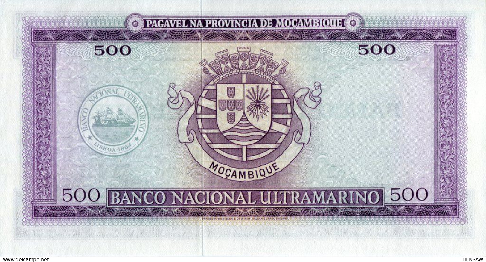 MOZAMBIQUE 500 ESCUDOS P 118 UNC SC NUEVO - Mozambique