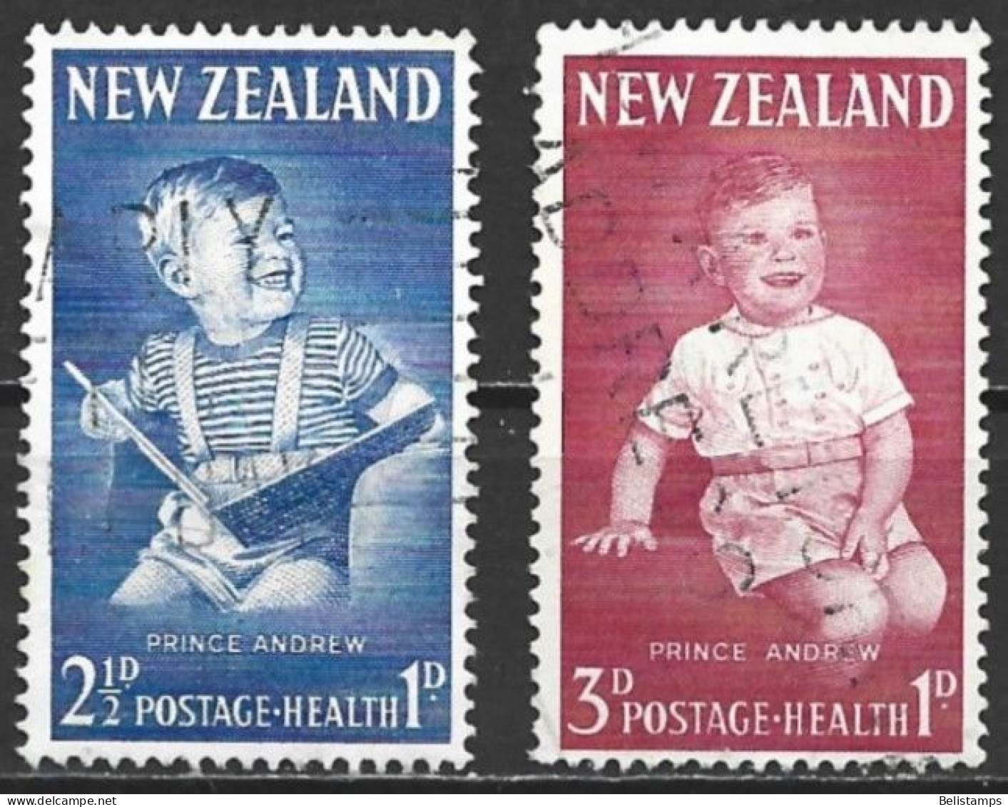 New Zealand 1963. Scott #B65-6 (U) Prince Andrew  *Complete Set* - Servizio