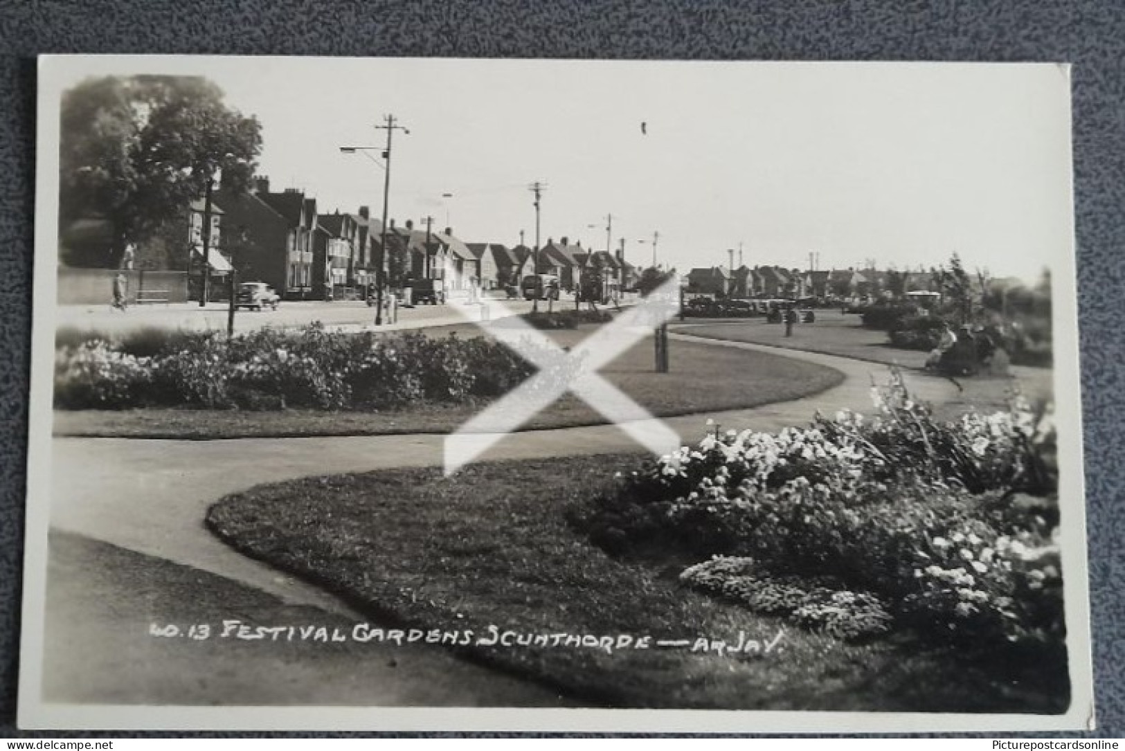 SCUNTHORPE FESTIVAL GARDENS OLD R/P POSTCARD LINCOLNSHIRE - Other & Unclassified