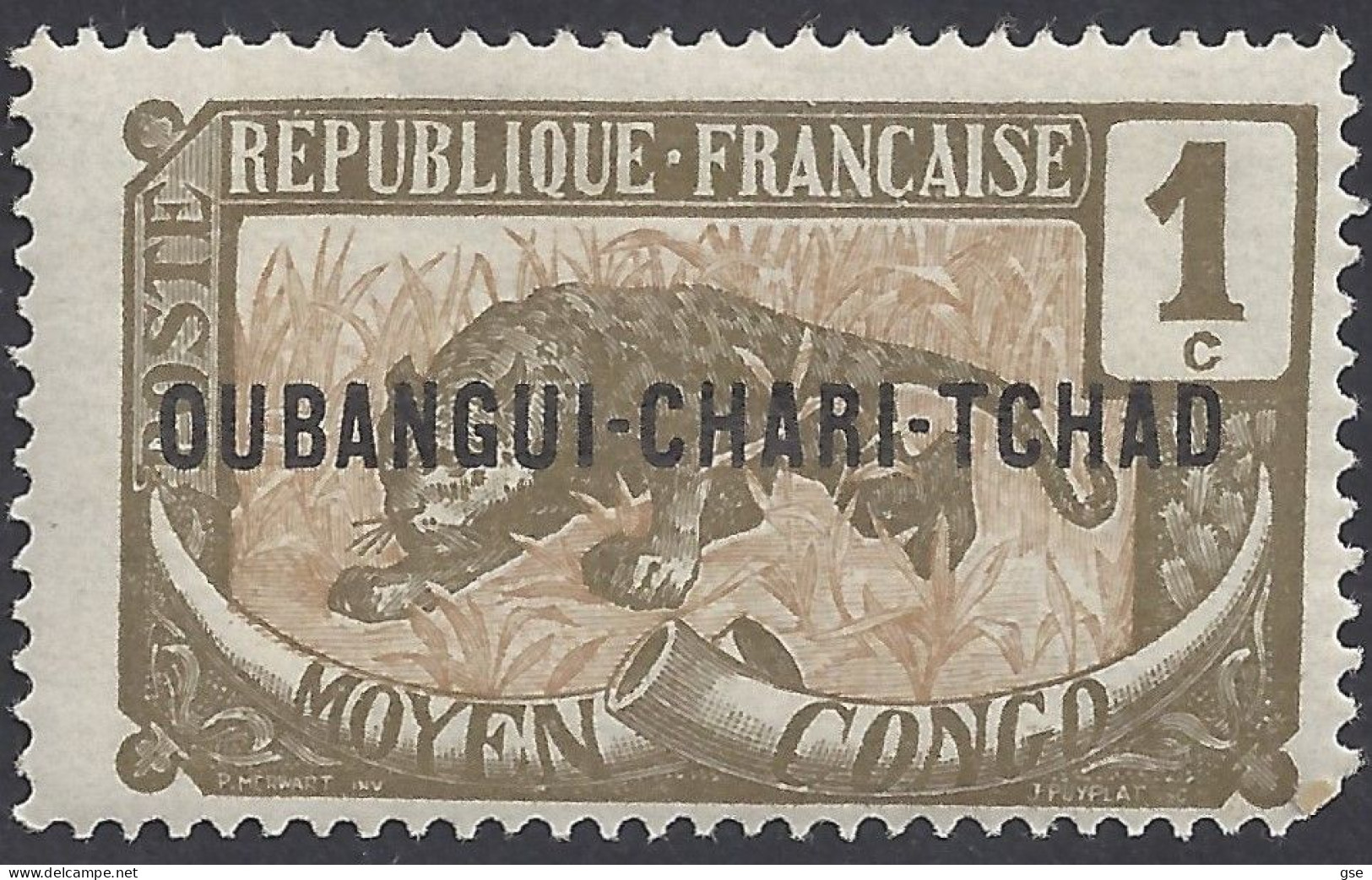 OUBANGUI 1915-8 - Yvert 1** - Serie Corrente | - Unused Stamps