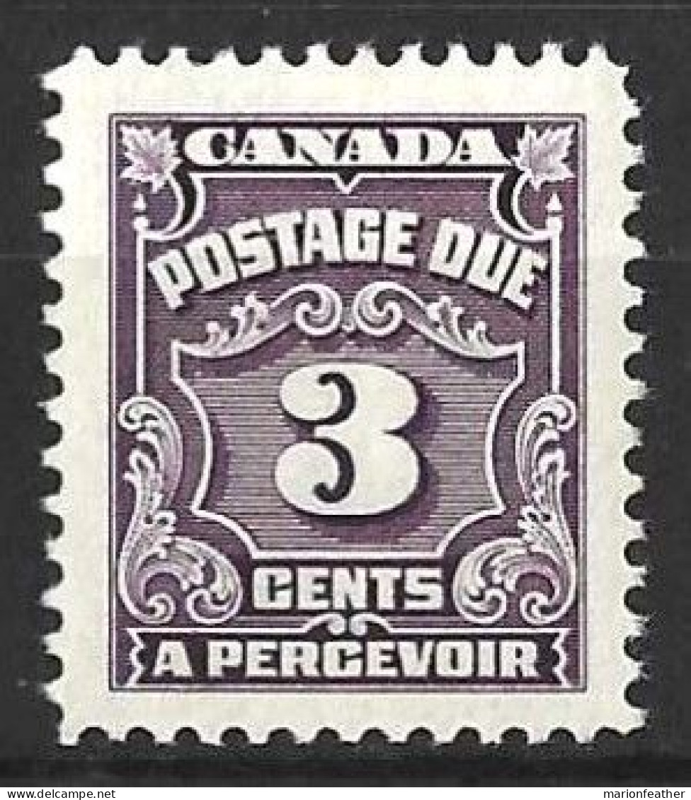 CANADA...KING GEORGE V...(1910-36.).....POSTAGE - DUE.....3c......SGD20...(CAT.VAL.£8..)..J8......MH.... - Portomarken