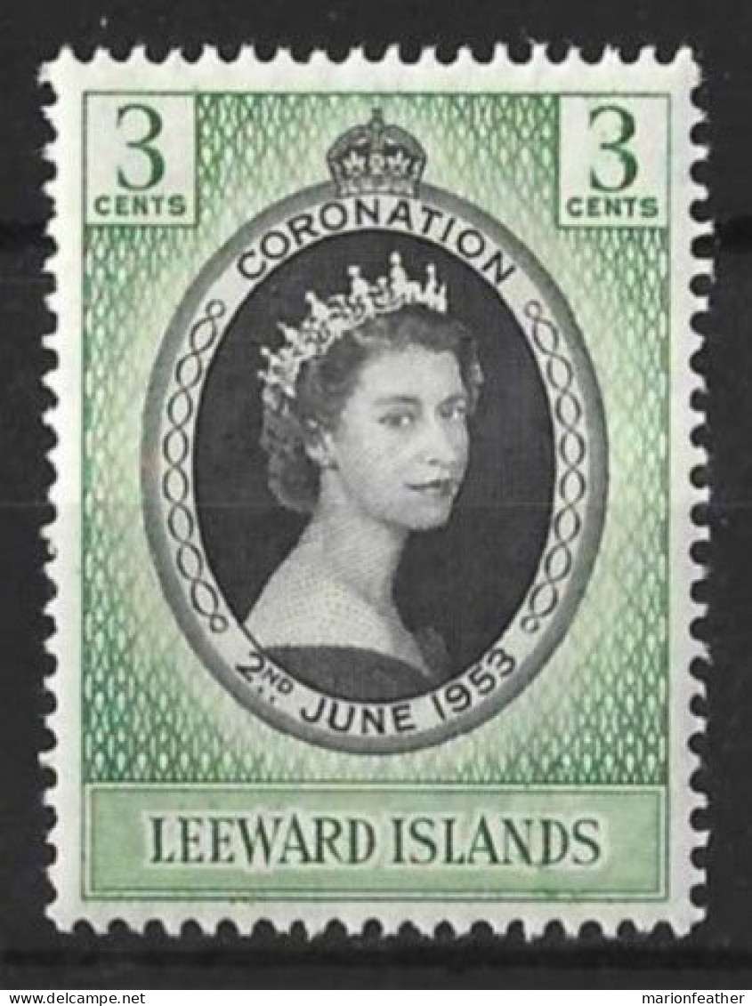 LEEWARD IS...QUEEN ELIZABETH...II...(1952-22.)....CORONATION....3c.....MNH... - Leeward  Islands