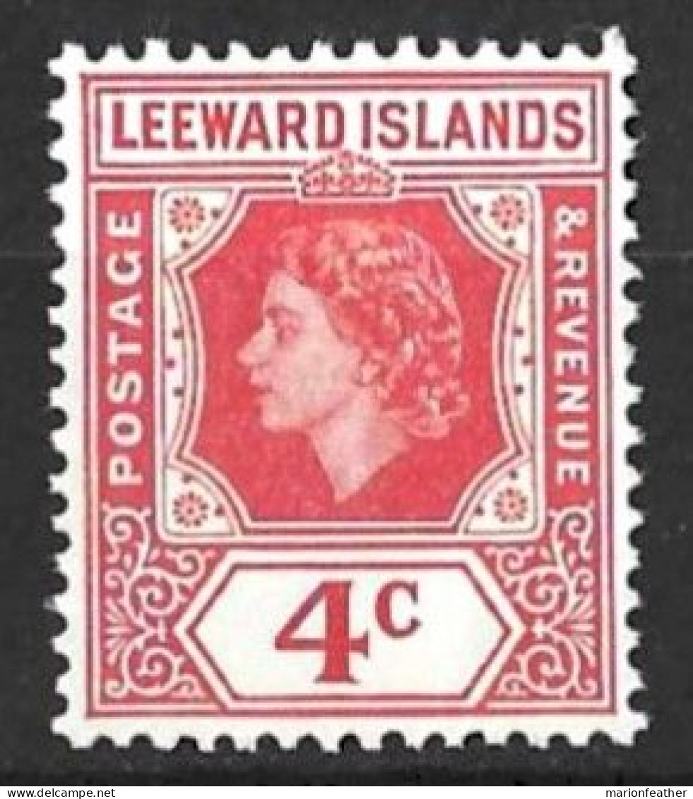 LEEWARD IS..."QUEEN ELIZABETH II..(1952-22.).....4c.....SG130.....MH... - Leeward  Islands