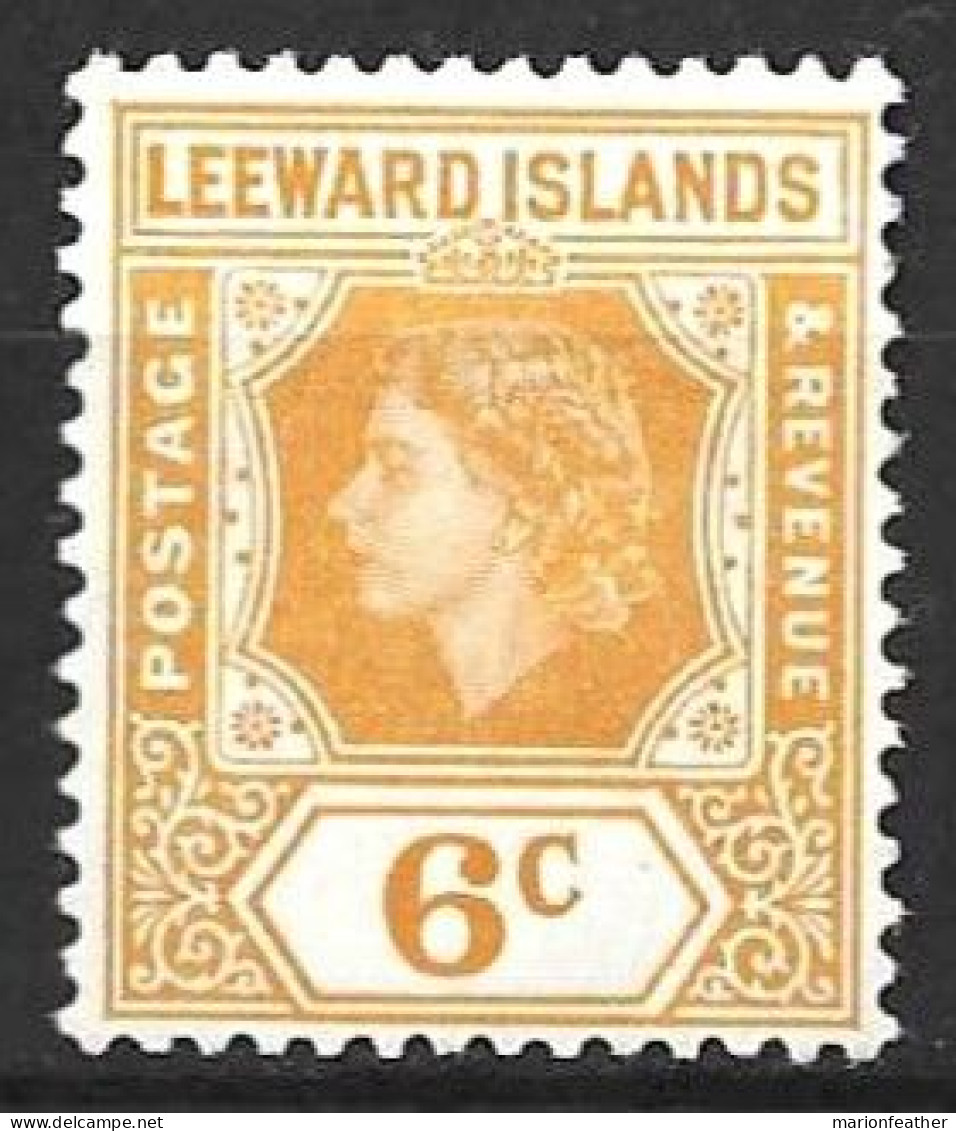 LEEWARD IS..."QUEEN ELIZABETH II..(1952-22.).....6c.....SG132.....MH... - Leeward  Islands