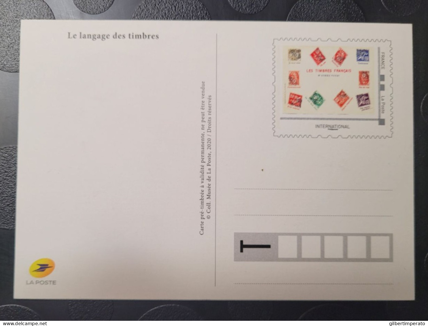 2020 Carte Prétimbrée Validité Monde "Le Langage Des Timbres" - 2020-…