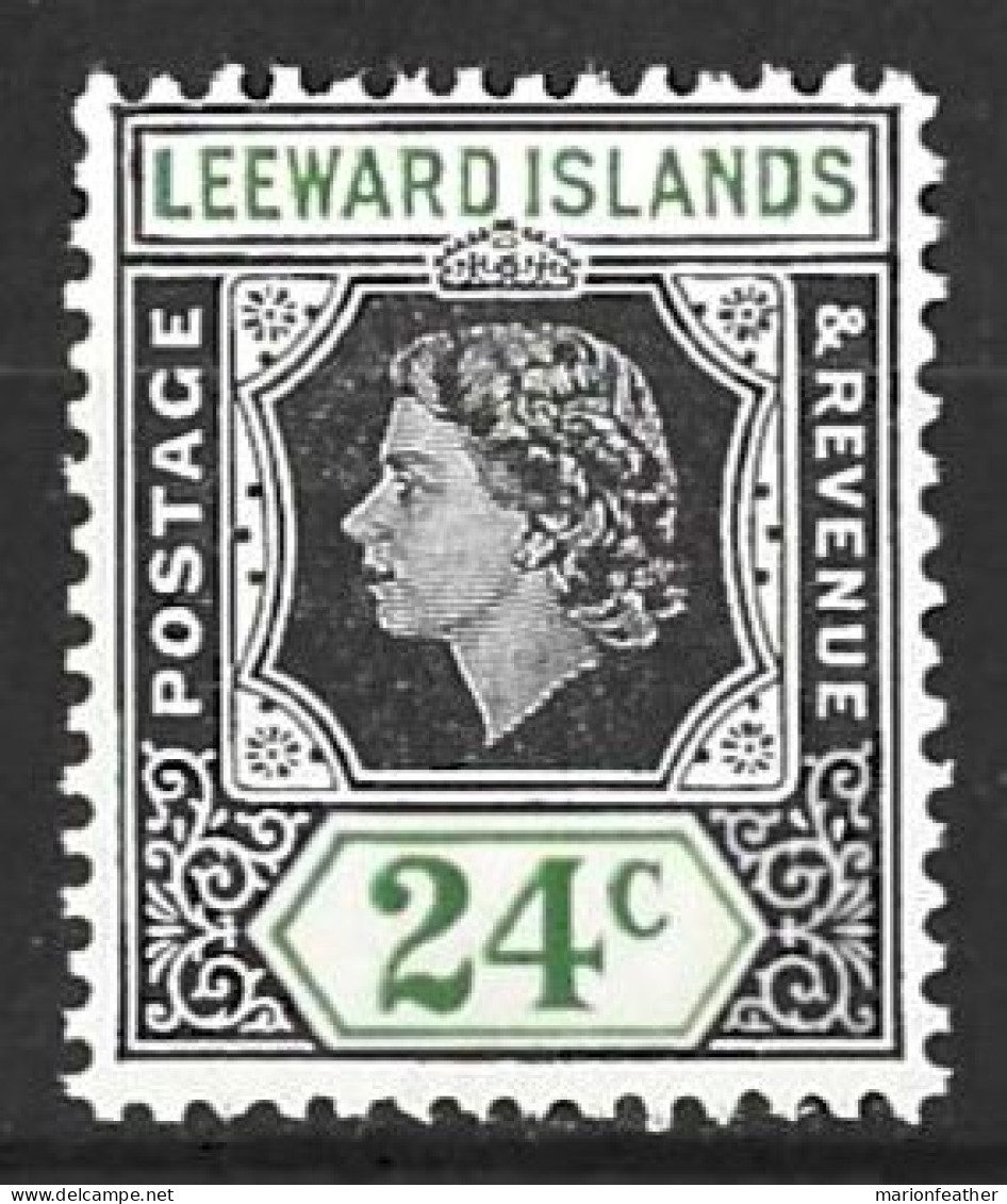 LEEWARD IS..."QUEEN ELIZABETH II..(1952-22.).....24c.....SG135........MH... - Leeward  Islands