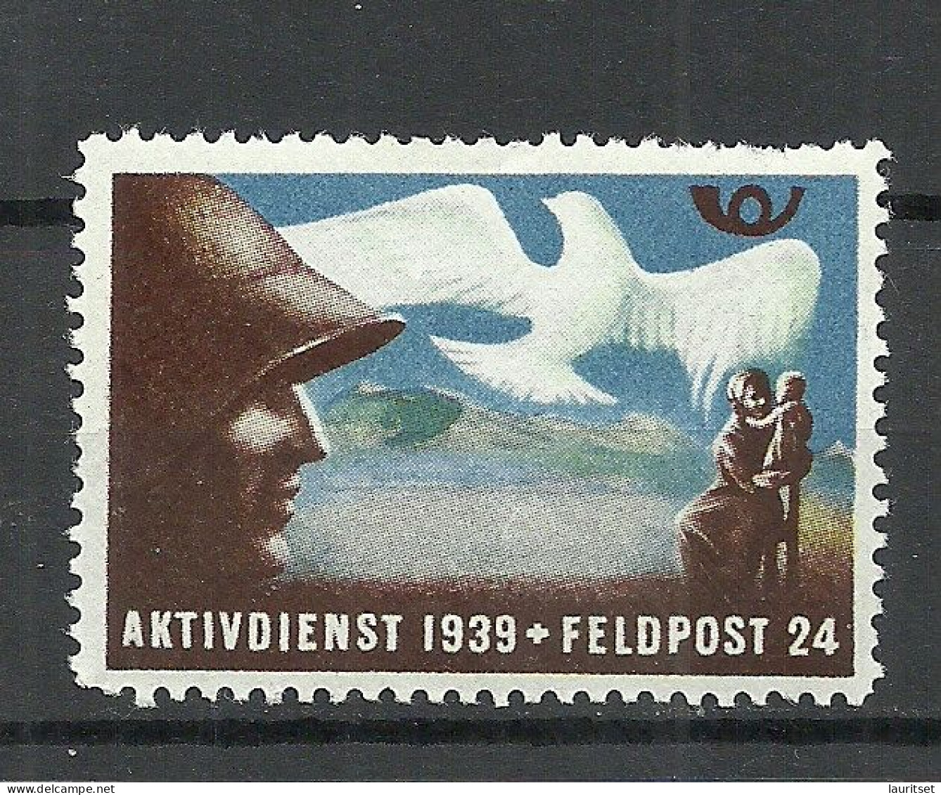 SCHWEIZ Switzerland 1939 Soldatenmarke Aktivdienst Feldpost MNH Military - Labels