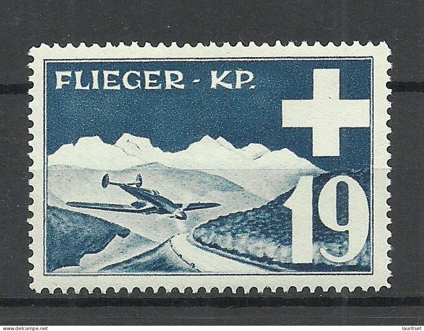 SCHWEIZ Switzerland 1939 Soldatenmarke FLIEGER KP. 19 * Military - Labels