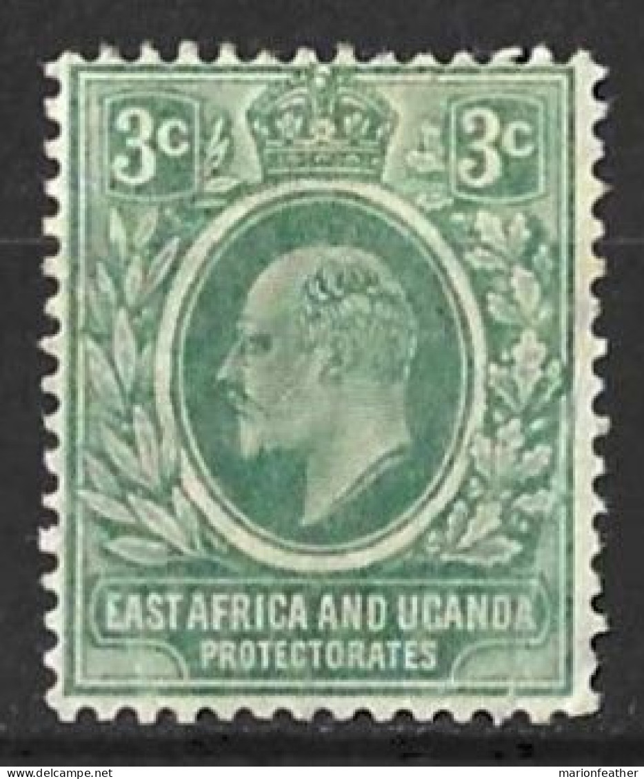 K.U.T....KING EDWARD VII..(1901-10.)....3c.....SG35.....GREY -GREEN.......(CAT.VAL.£21..)......MH... - Herrschaften Von Ostafrika Und Uganda