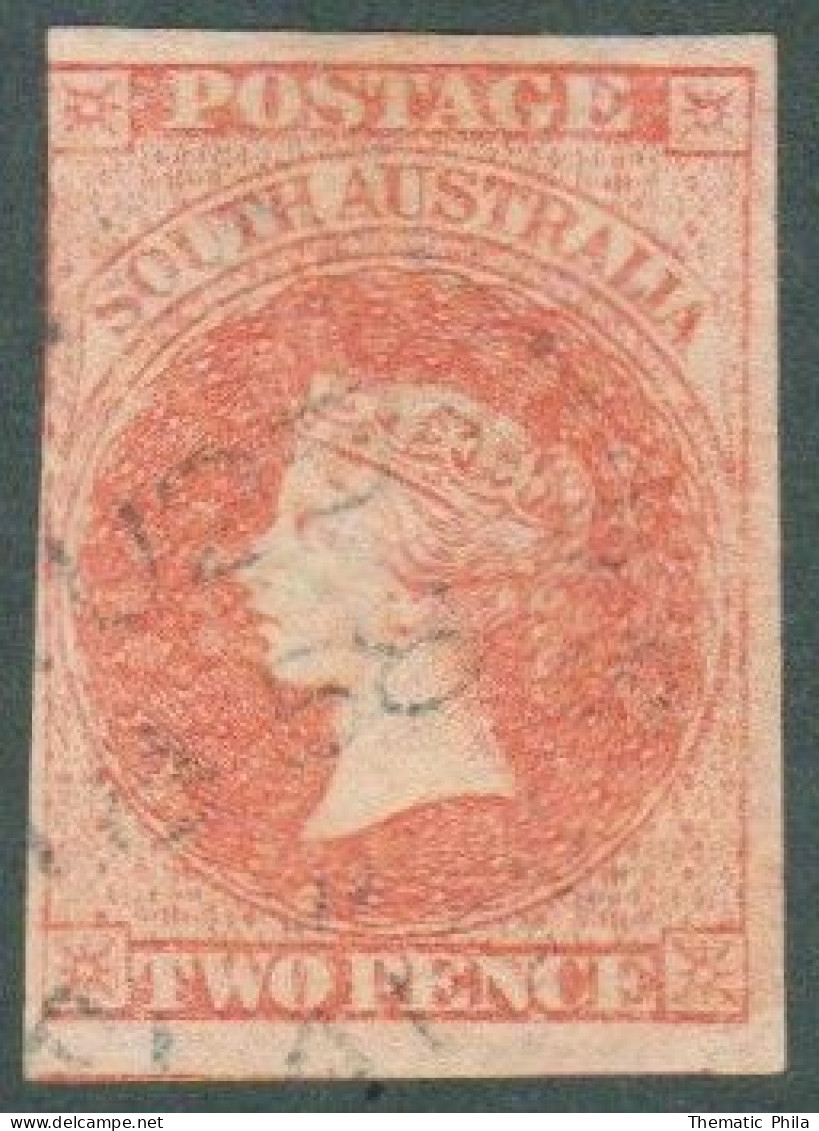 1855 South Australia Queen Victoria 2p Yv 2 Used - Usati