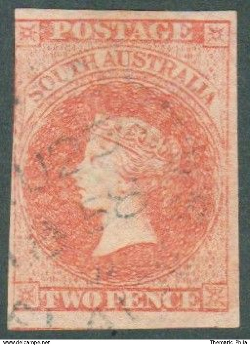 1855 South Australia Queen Victoria 2p Yv 2 Used - Oblitérés