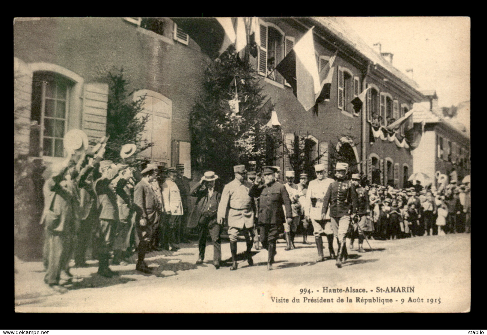 68 - ST-AMARIN - VISITE DU PRESIDENT DE LA REPUBLIQUE LE 9 AOUT 1915 - Saint Amarin