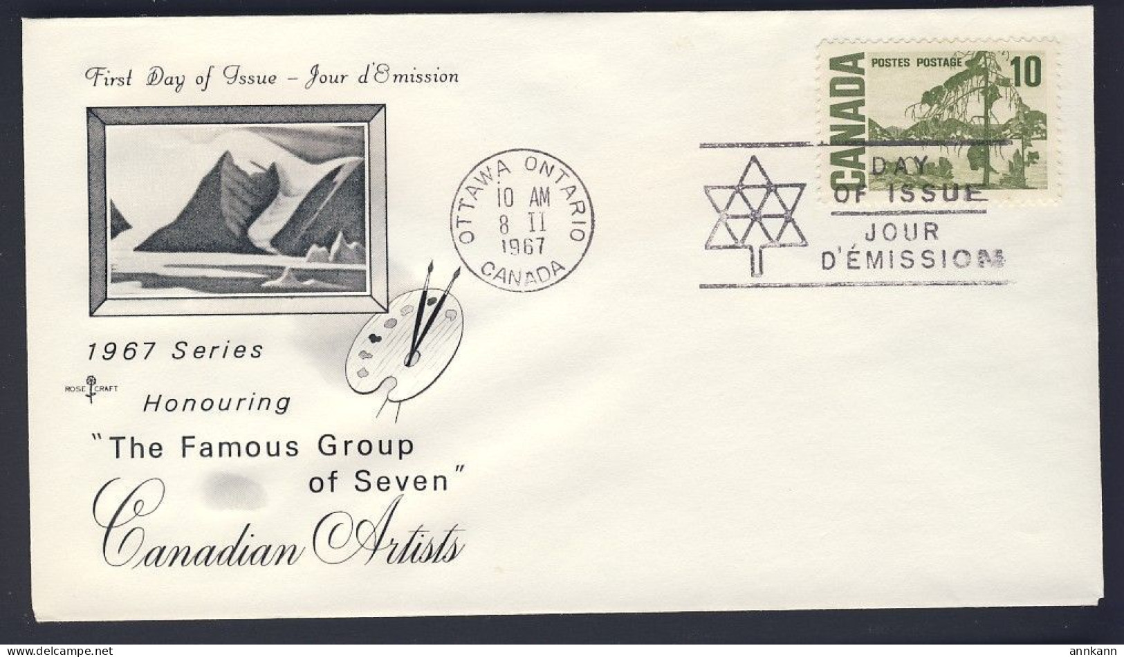 1967 - #461-462-463-464-465 - 5x FDC - CANADA POSTAL HISTORY