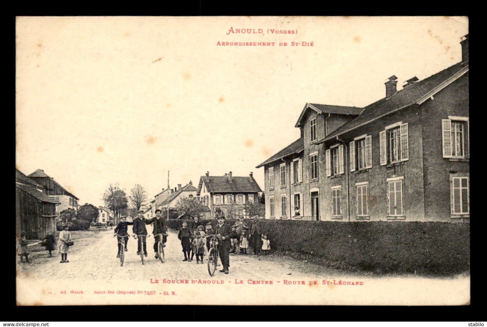 88 - ANOULD - LE CENTRE - ROUTE DE ST-LEONARD - Anould