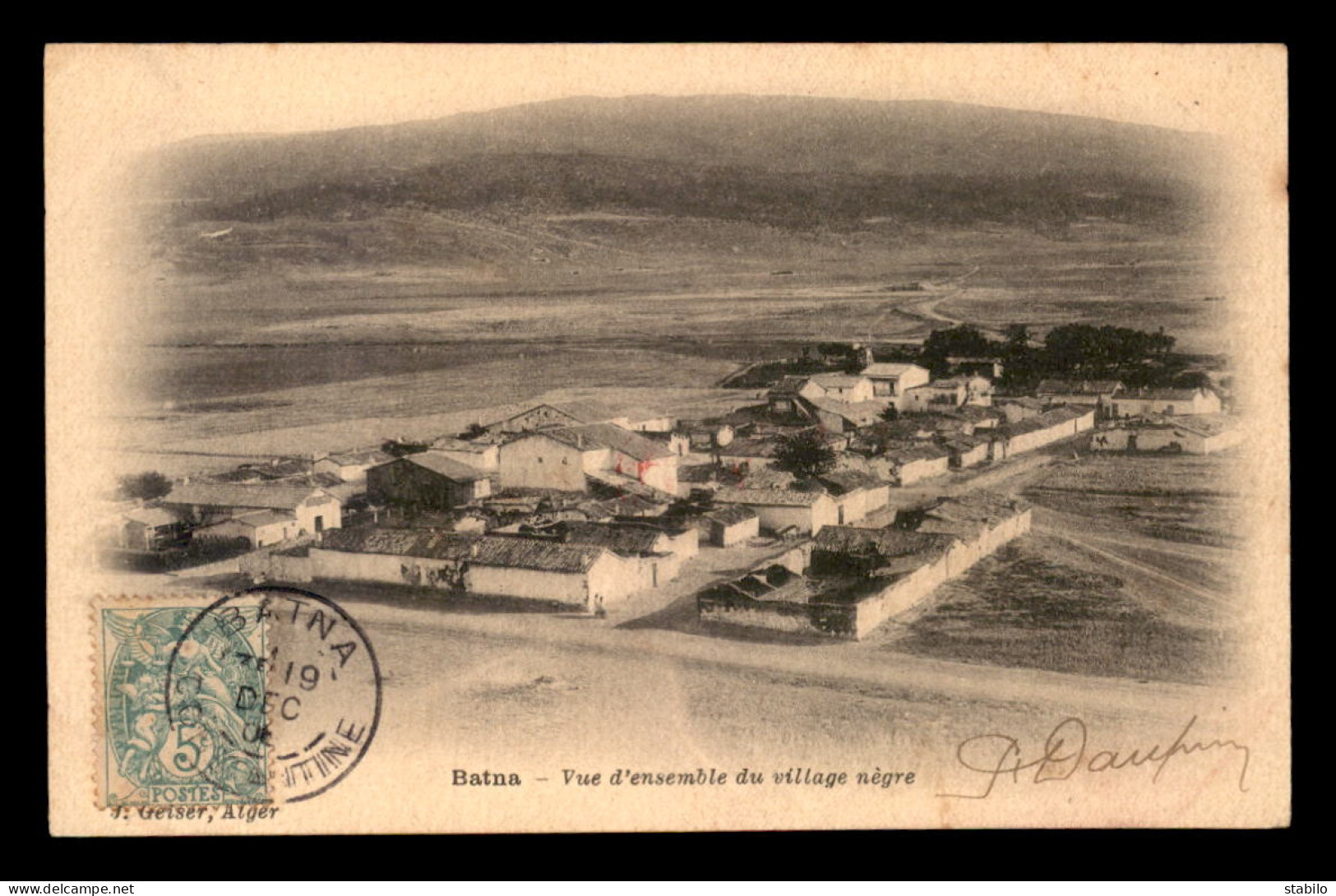 ALGERIE - BATNA - VUE D'ENSEMBLE DU VILLAGE NEGRE - EDITEUR GEISER - Batna