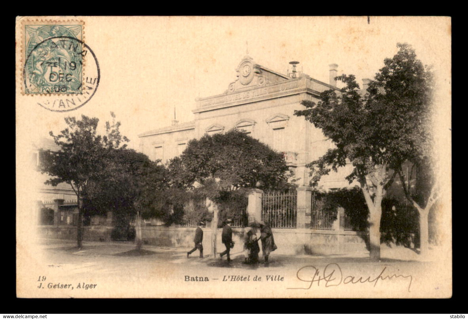 ALGERIE - BATNA - L'HOTEL DE VILLE - EDITEUR GEISER - Batna