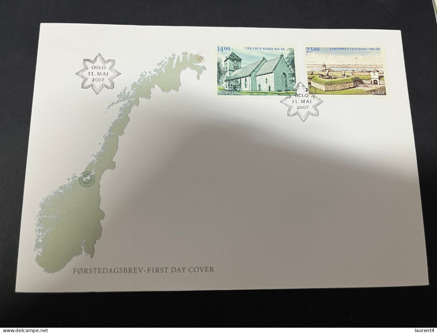 24-2-2024 (1 Y 9) Norway FDC Cover - 2007 - - FDC