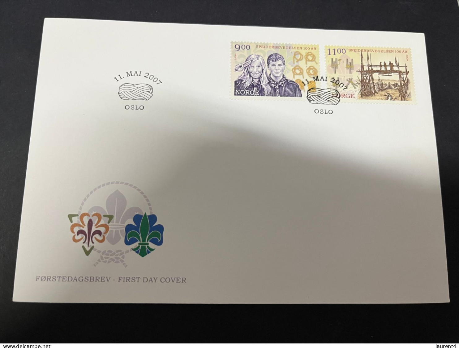 24-2-2024 (1 Y 9) Norway FDC Cover - 2007 - Scouts - FDC