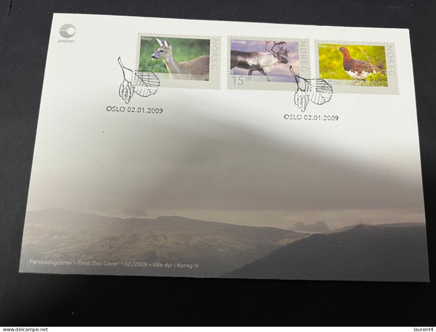 24-2-2024 (1 Y 9) Norway FDC Cover - 2009 - Animals - FDC