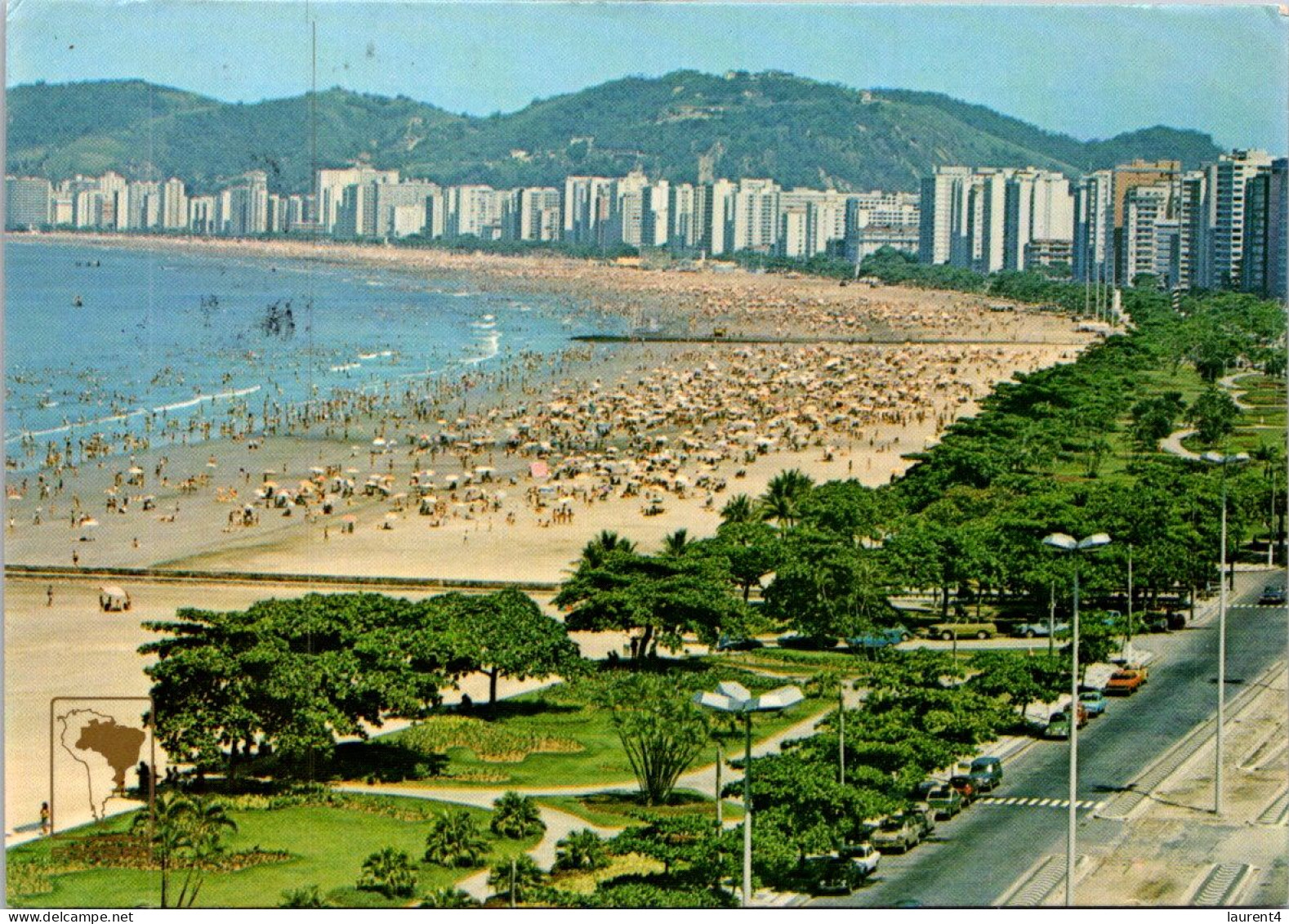 24-2-2024 (1 Y 10) Brazil - Santos Beach (posted To France 1992) - São Paulo