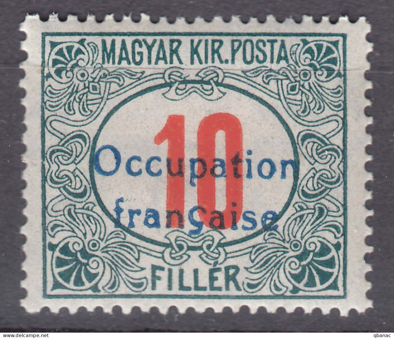 France Occupation Hungary Arad 1919 Porto (timbres Taxe) Yvert#7 Mint Hinged - Nuovi