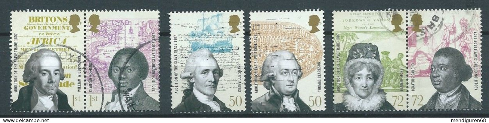 GROSSBRITANNIEN GRANDE BRETAGNE GB 2007 ABOLITION OF SLAVE TRADE SET 6V USED SG 2828-33 SC 2456-61 MI 2508-13 YT 2866-71 - Used Stamps