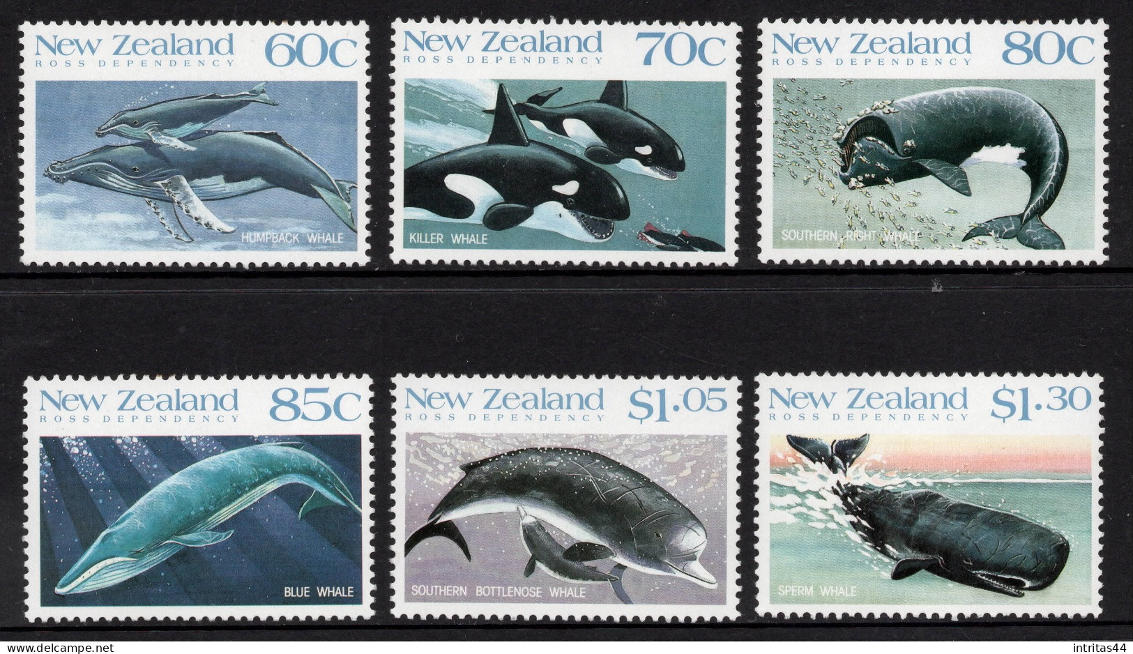 NEW ZEALAND 1988 " WHALES "(ROSS DEPENDENCY) SET MNH - Neufs