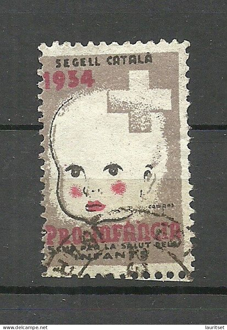 ESPANA Spain 1934 Civil War Segell Catala Charity Stamp Pro Infancia O - Beneficiencia (Sellos De)