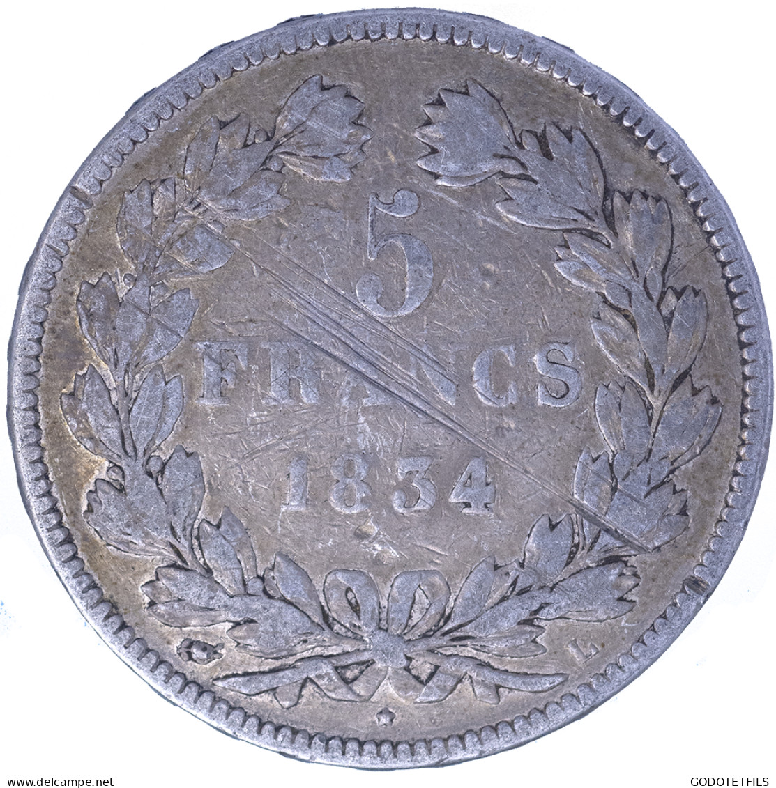 Louis-Philippe- 5 Francs 1834 Bayonne - 5 Francs