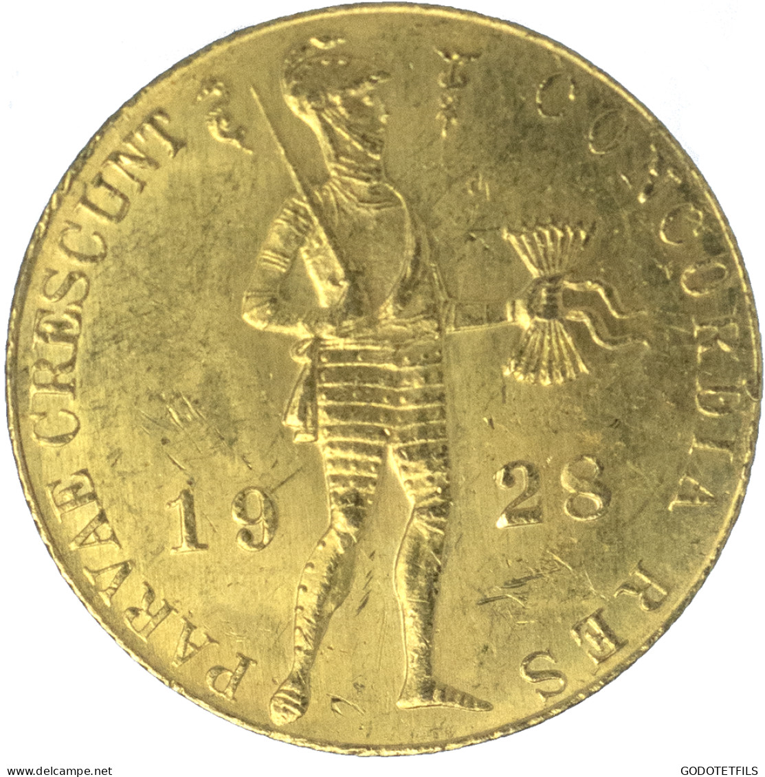 Pays-Bas- Ducat Au Chevalier 1928 Utrecht - Monnaies D'or Et D'argent