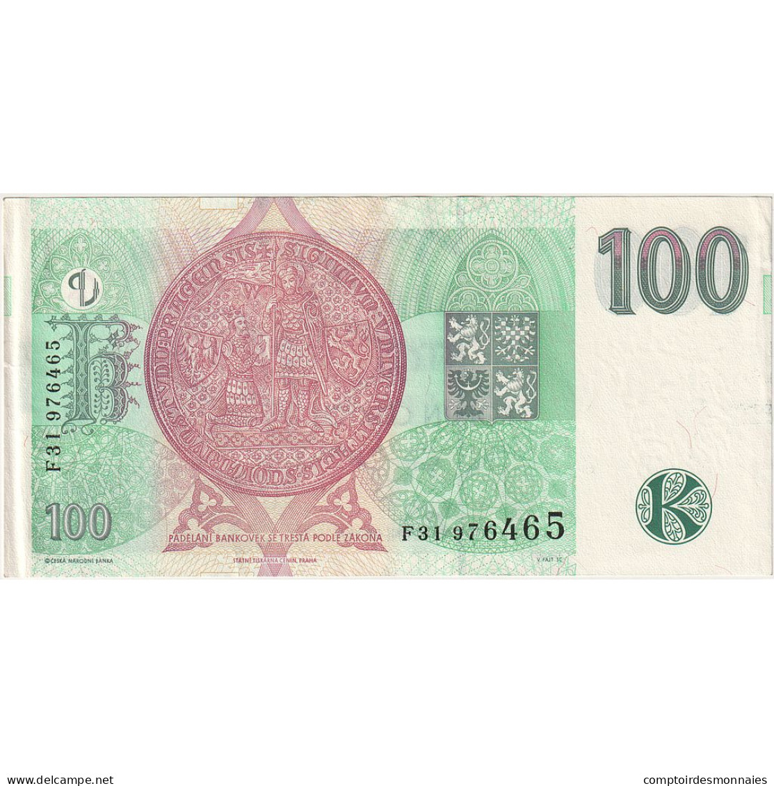 République Tchèque, 100 Korun, 1997, KM:18, NEUF - Checoslovaquia