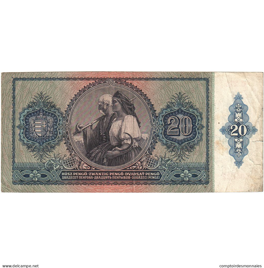 Hongrie, 20 Pengö, 1941-01-15, KM:109, TB - Hongrie