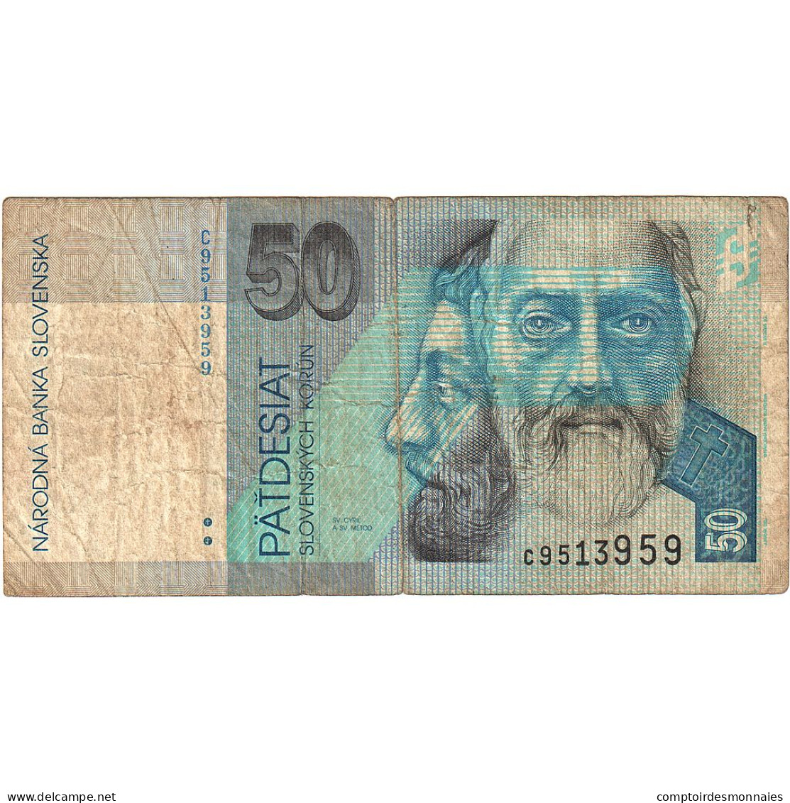 Slovaquie, 50 Korun, 1993, 1993-08-01, KM:21a, TB - Slowakei