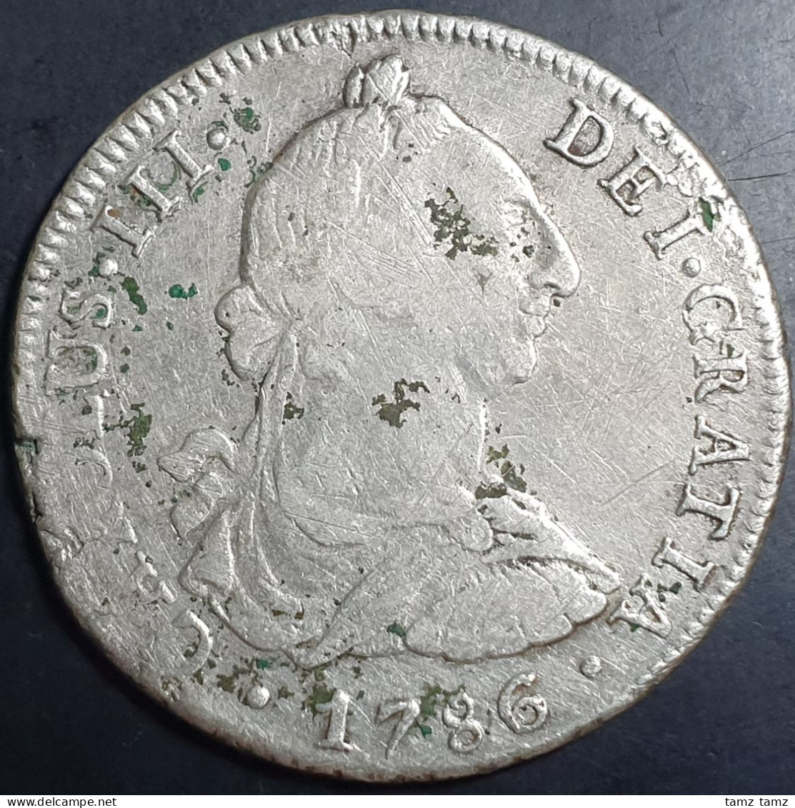 Mexico Peru Spanish Colonial 8 Reales Carol Carolus III 1786 LIMAE MI Lima Mint - Pérou